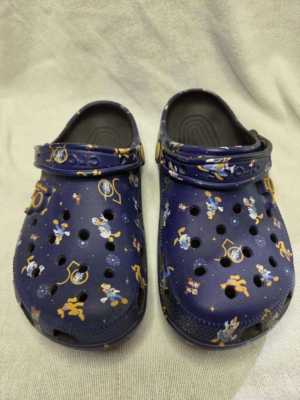 Disney World 50th Anniversary CROCS Clogs Original Design Blue Size M6 W8